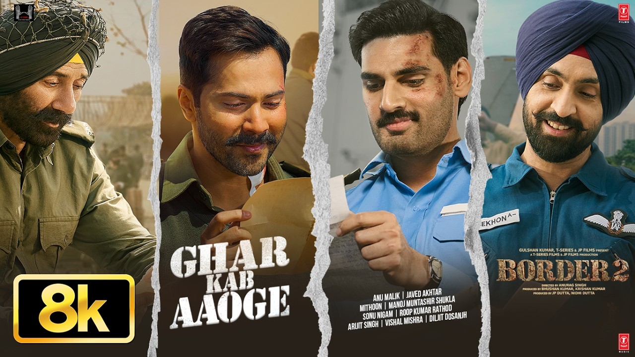 Ghar Kab Aaoge 8K Video | Border 2 | Sunny D|Anu,Mithoon,Sonu,Roop,Arijit,Vishal,Diljit,Javed,Manoj