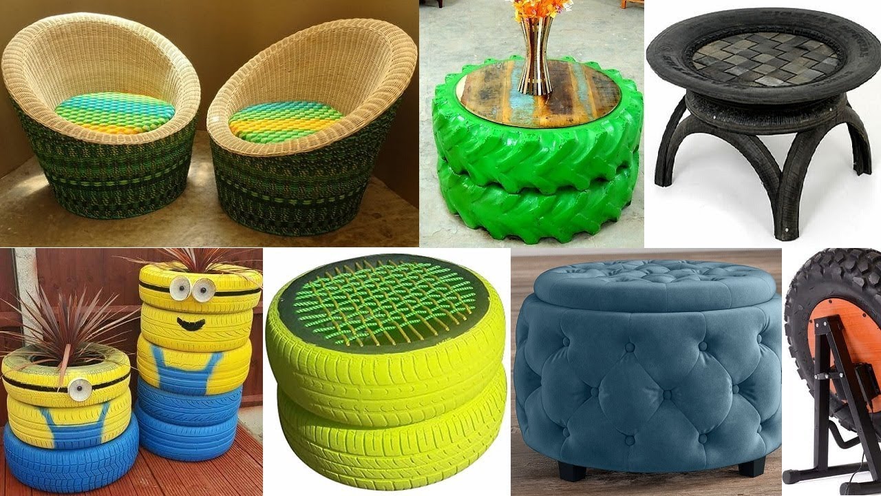 Recycled tire decorative ideas for home decor and garden decor /home decor ideas from recycled tire
