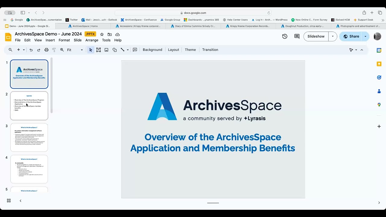 Overview of the ArchivesSpace Application and Membership, June 2024