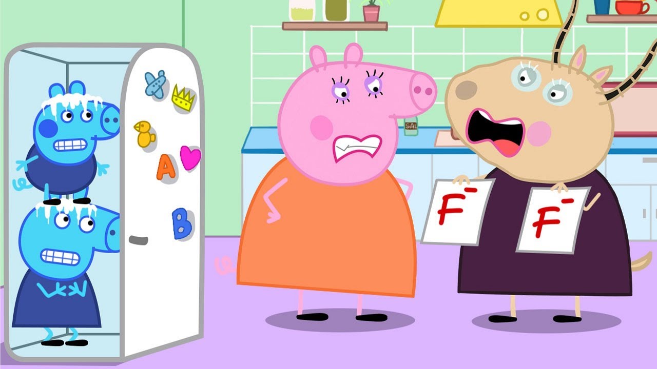 Peppa and George Pig in the Fridge, Right?? - Peppa Funny Animation