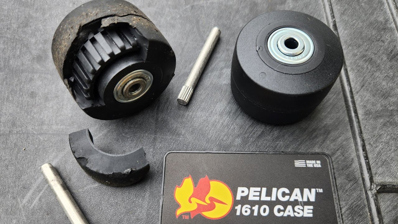 EASY - PELICAN CASE WHEEL REPLACEMENT 1610 / 1620 AND MANY OTHERS. HARD CASE TIRE CHANGE