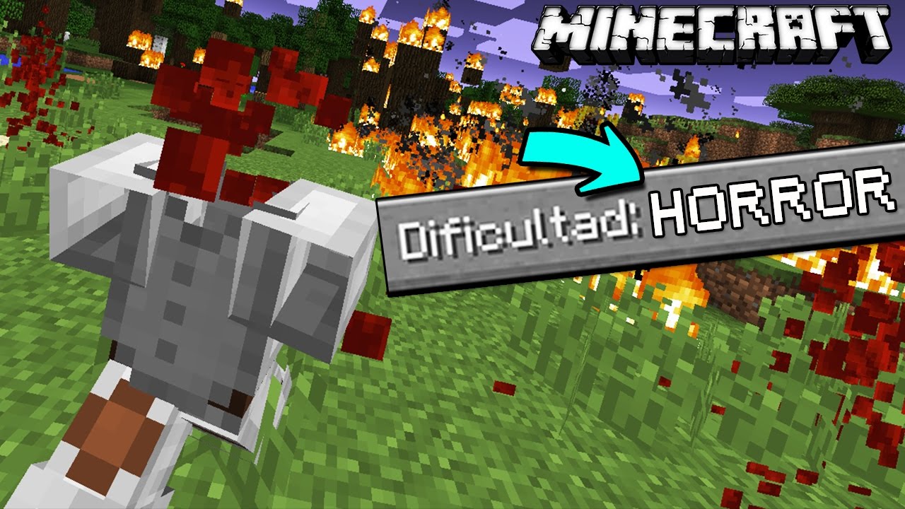 NUEVA DIFICULTAD HORROR en Minecraft !! Con 1 COMANDO - Rabahrex