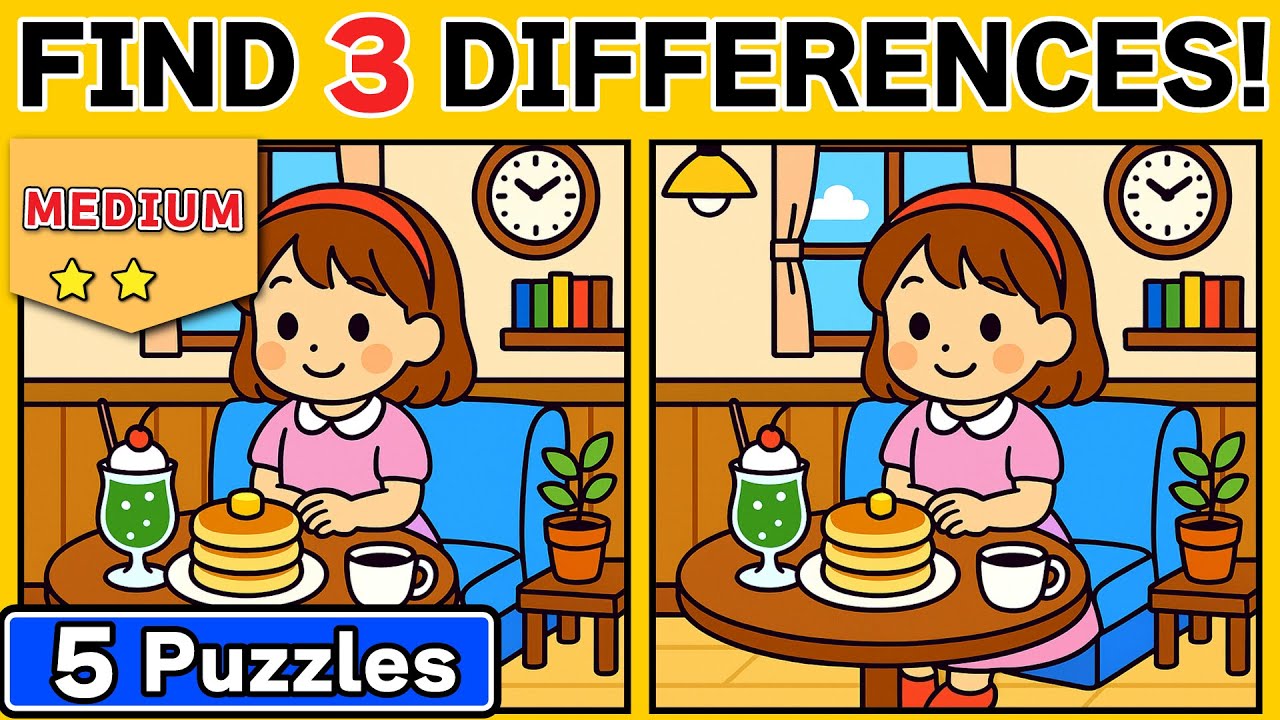 【MEDIUM】Relax, Observe, and Focus – A Complete Spot the Difference Session #145