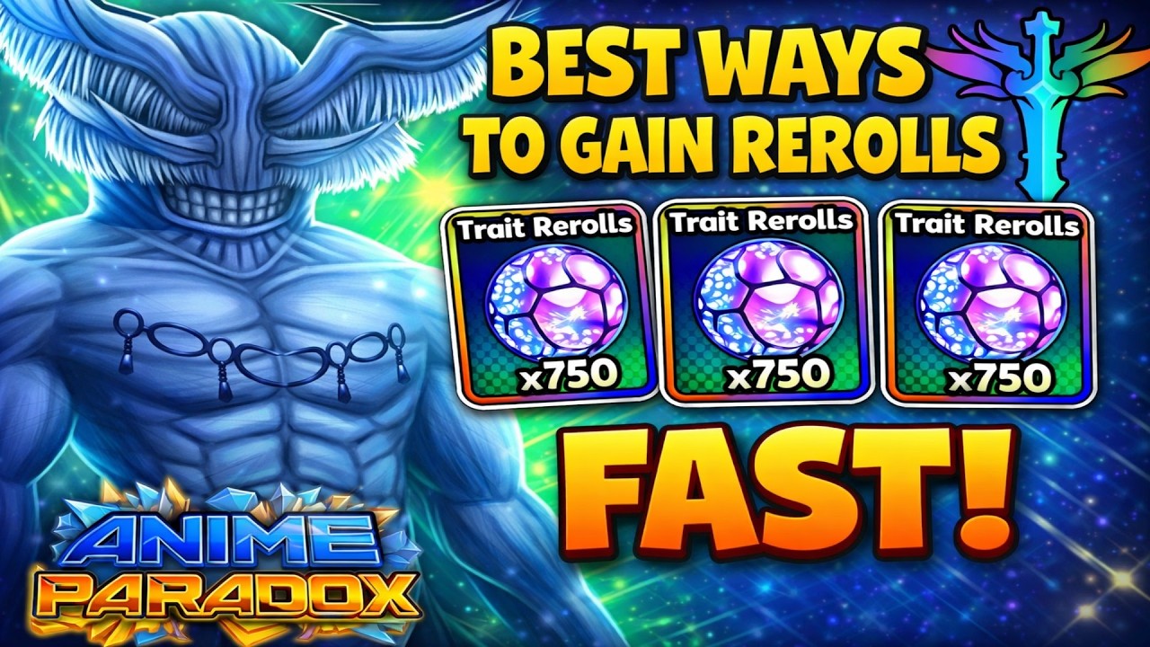 *NEW* Best Ways To Get Rerolls FAST in Anime Paradox