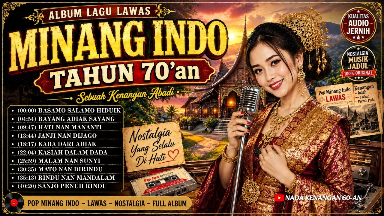 🎶 FULL ALBUM LAWAS POP MINANG TAHUN 70'AN | Lagu Minang Kenangan Abadi