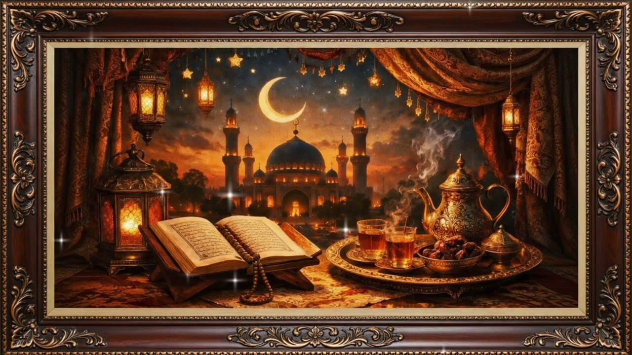 The Most Peaceful Ramadan Art – 2 Hour Experience 🌙 | أهدأ لوحة رمضانية – تجربة لمدة ساعتين||لوحة