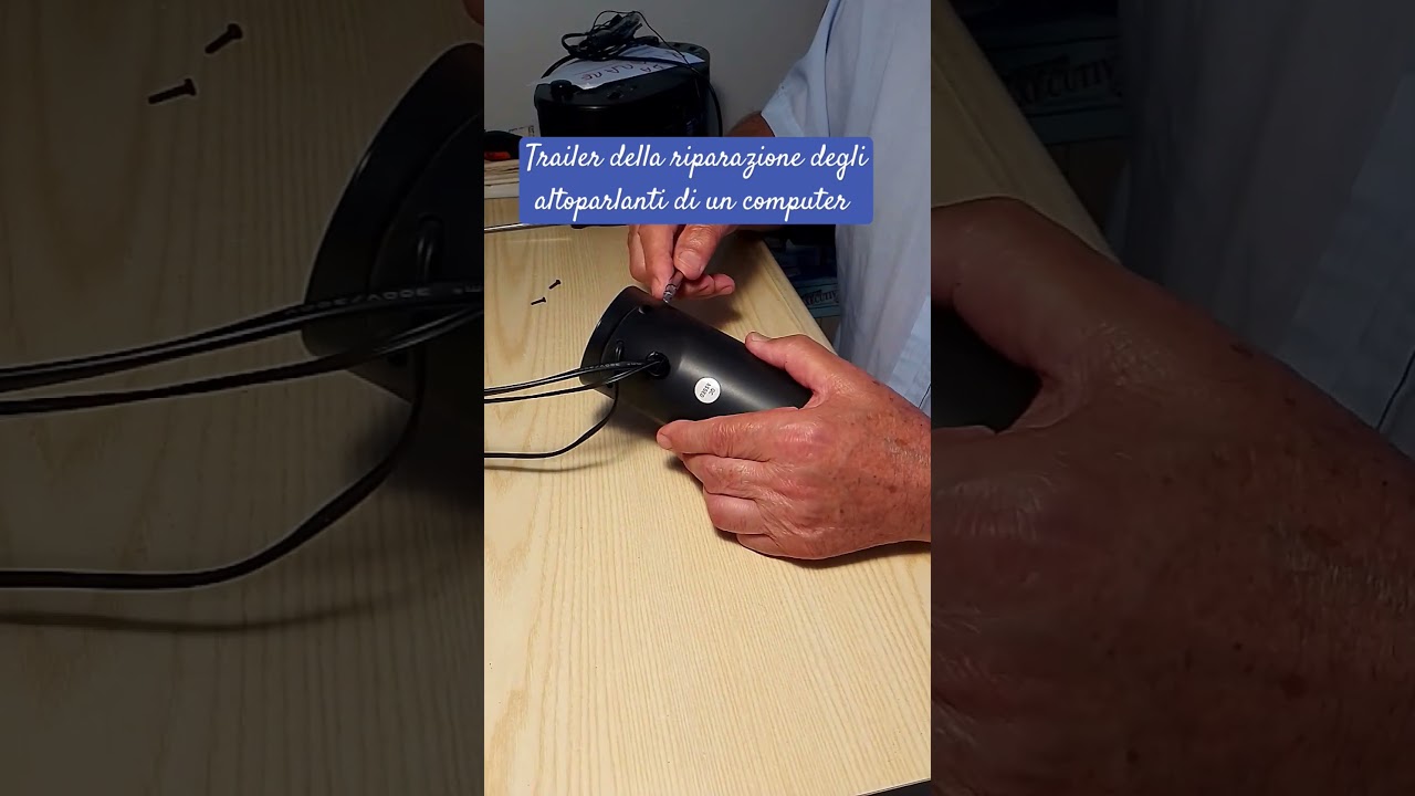TRAILER DEL VIDEO COMPLETO DI RIPARAZIONE DEGLI ALTOPARLANTI DI UN COMPUTER