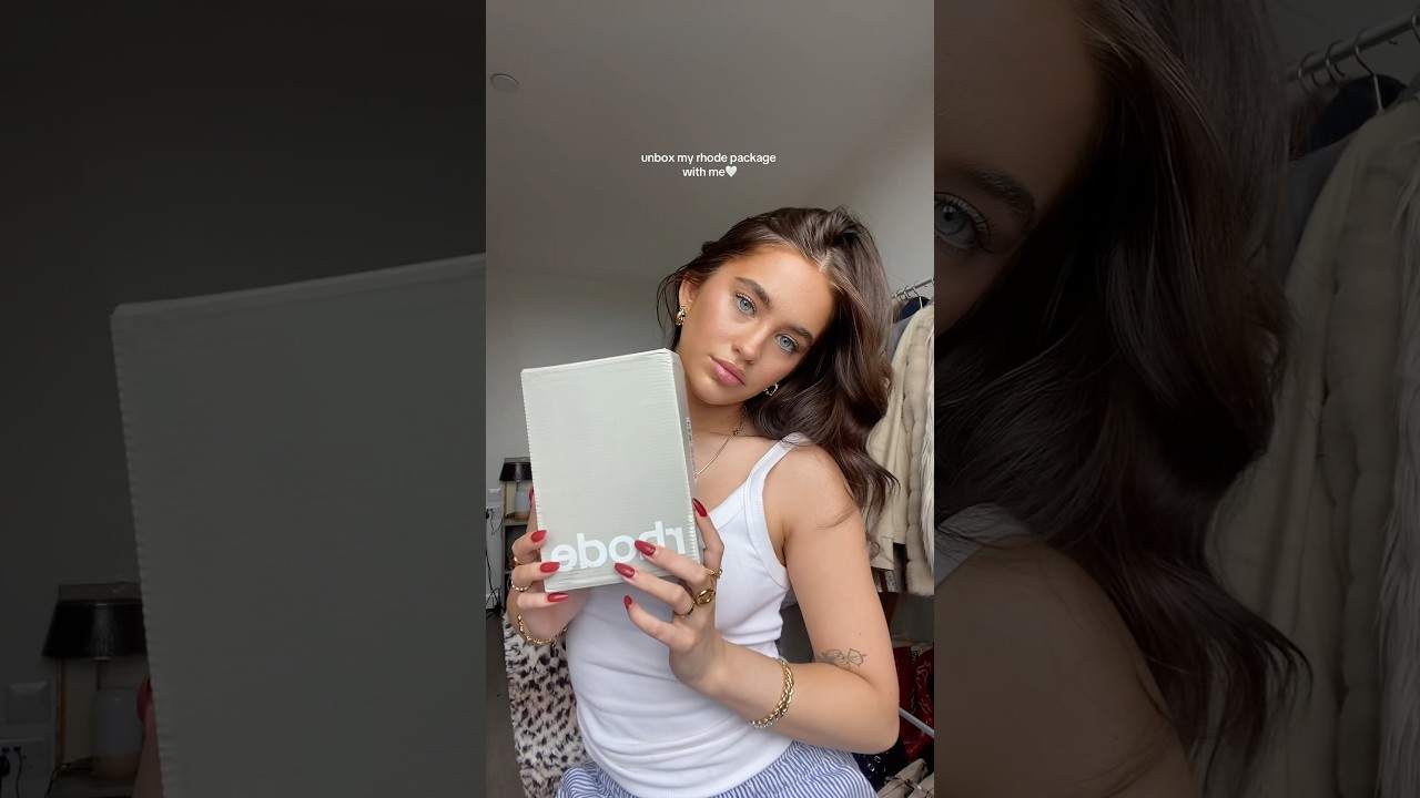 Unbox my Rhode PR with me 🤎🤍 #rhode #makeup #contentcreator