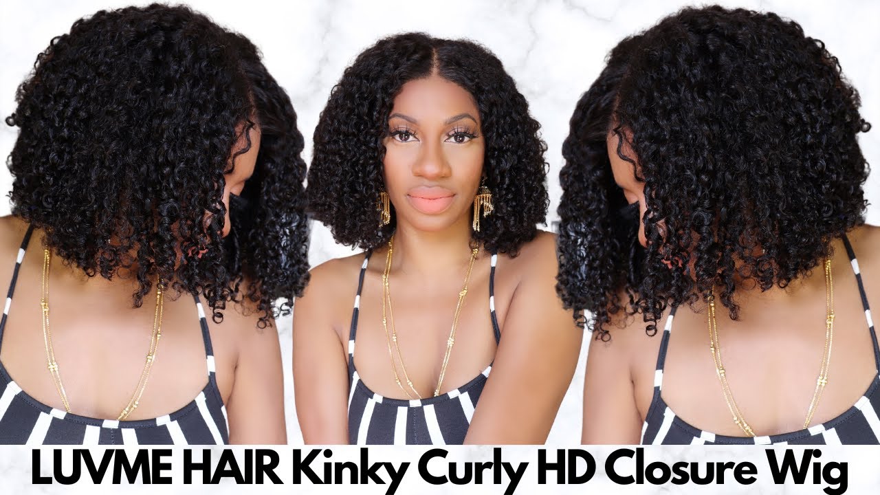 Effortless Curly Bob ft. LuvMe Hair HD Kinky Curly Bob Closure Wig