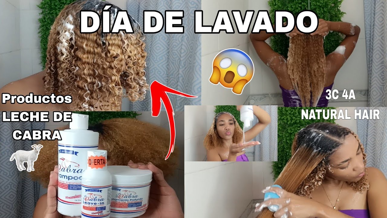 RESEÑA+ RUTINA CON LECHE DE CABRA de Laboratorios Lemuel 🇩🇴¿Valen la pena?|Pelo afro 3c4a|Rachell