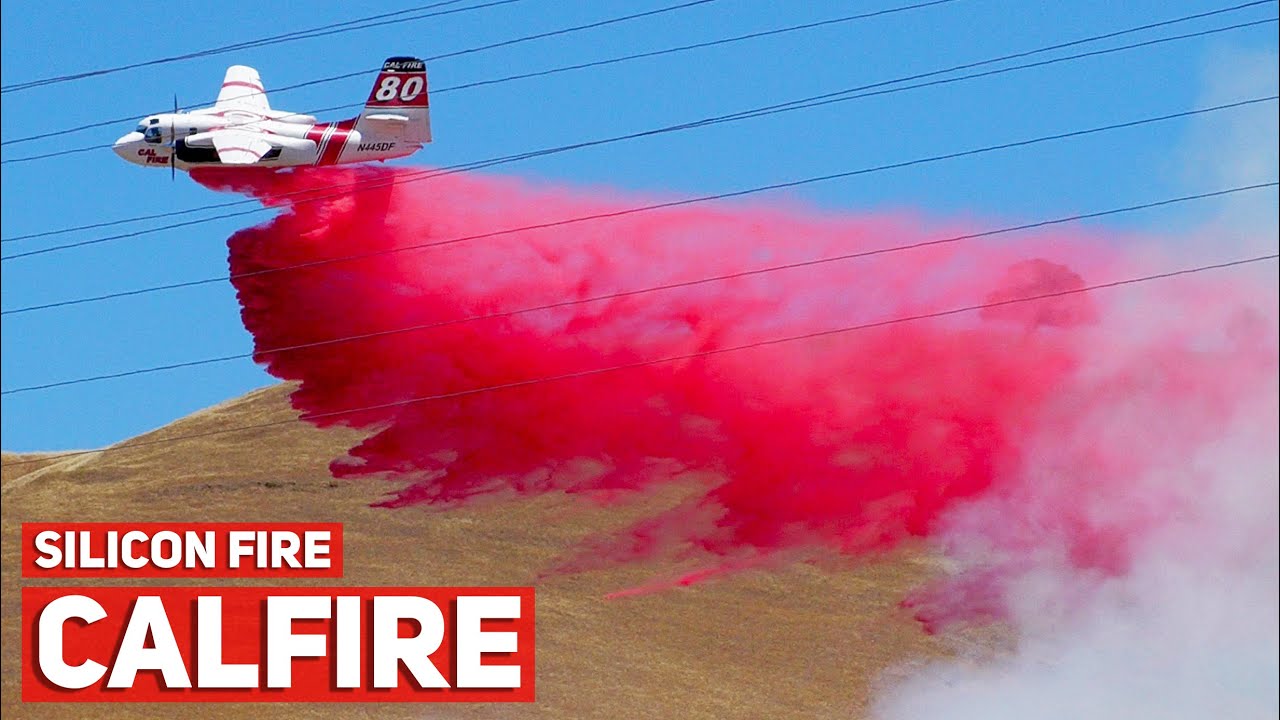 AWESOME CALFIRE DROPS | [4K] Silicon Fire Fighting by CalFire Helicopters and Planes