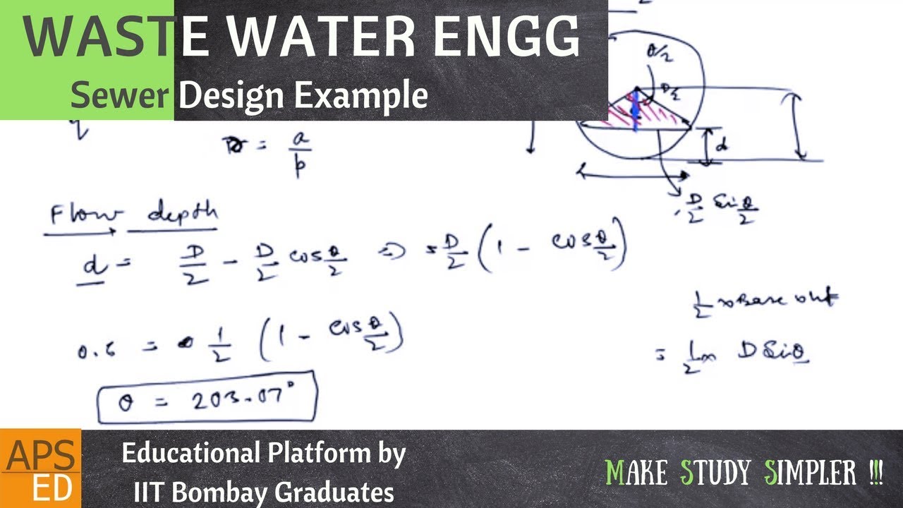 Sewer Design Example | Waste Water Engineering