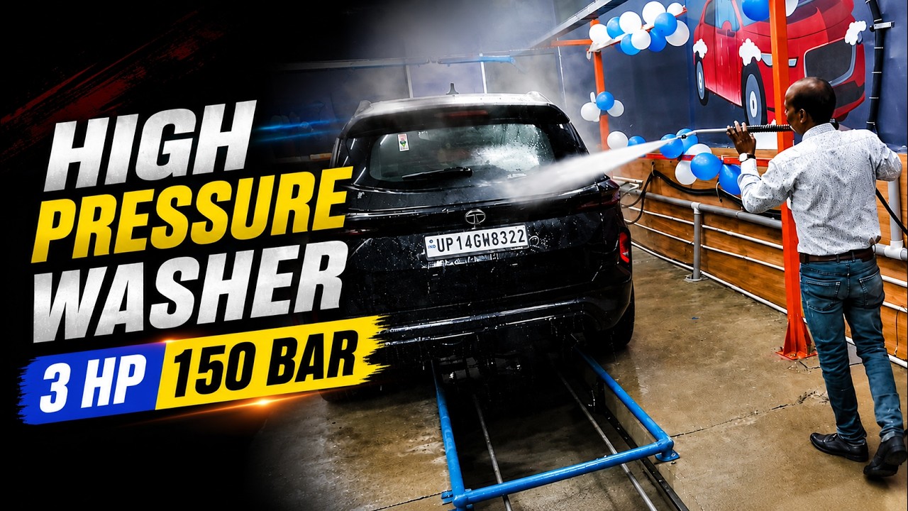 Car High Pressure Washer for Car Washing Service Centers with Jet-Foam-Wax Cycle #ezytek 