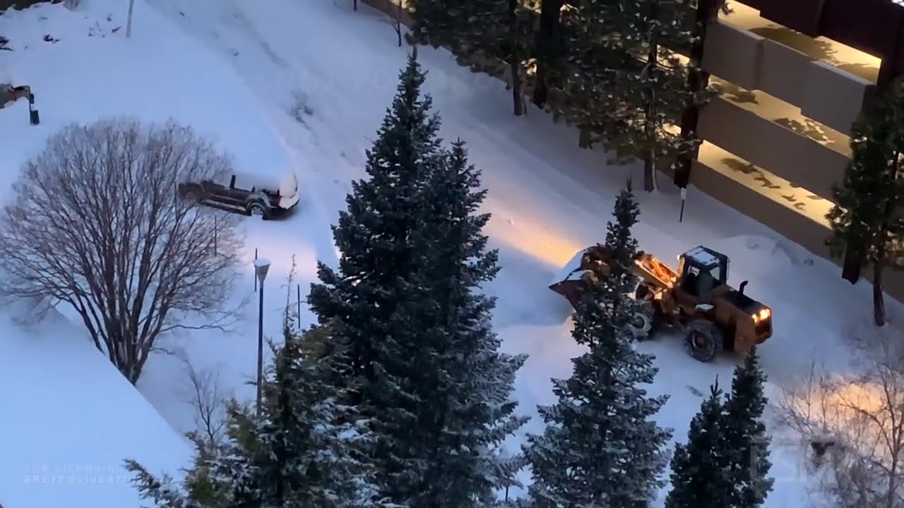 01-26-2021 South Lake Tahoe, NV - Snow Plow and Driving Over The Pass