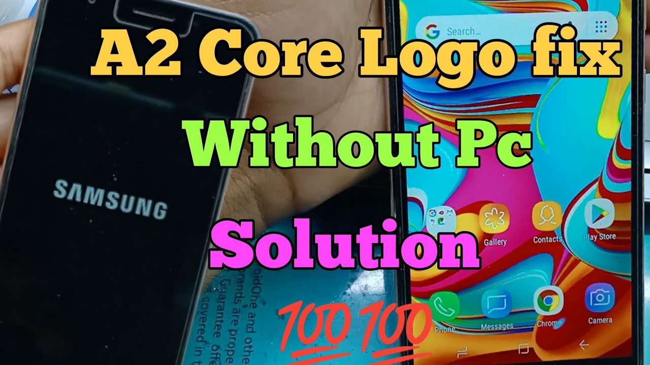 Samsung A2 core Logo fix Without Pc Solution 100% Samsung Hard Reset. samsung Logo Restart Solve 💯