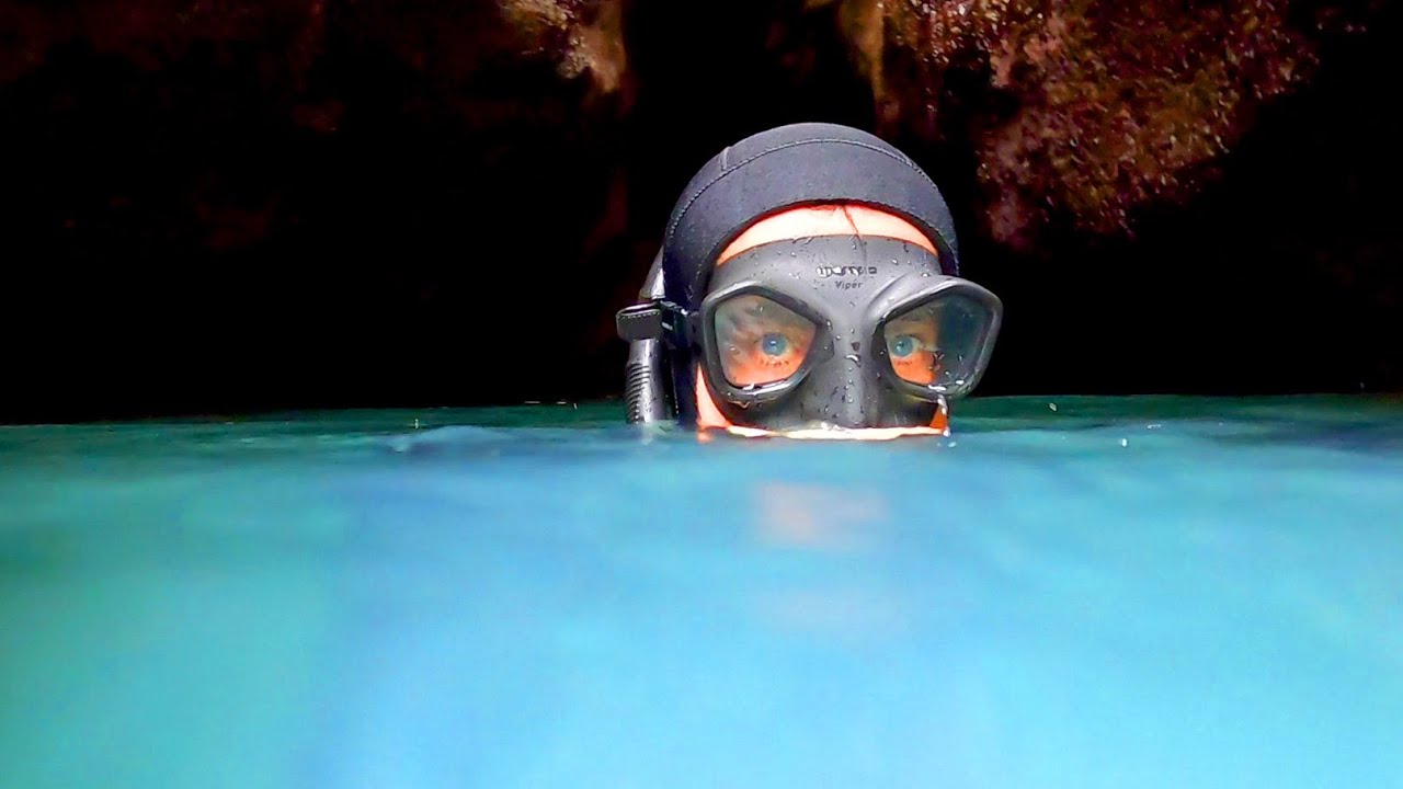 Snorkelling an epic sea cave, Arbroath