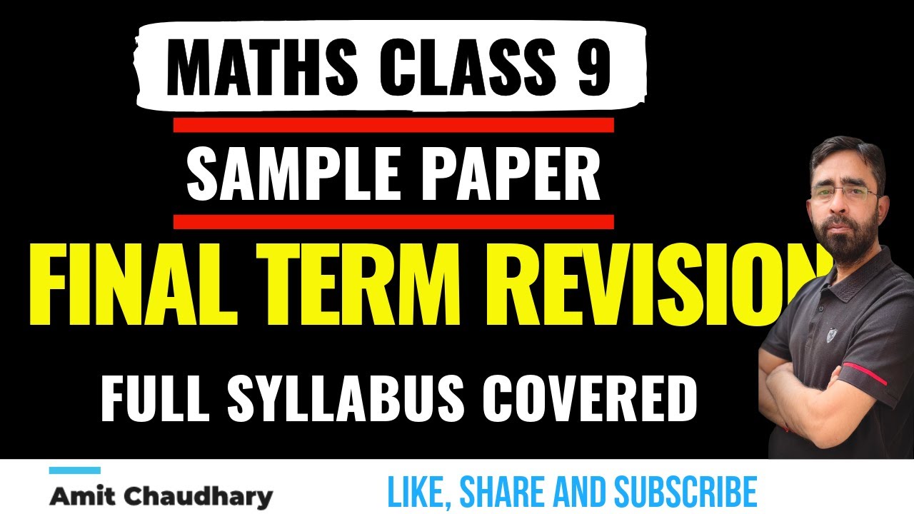 🔥Most Expected Sample Paper | Maths Class 9 | Full Syllabus Covered | Easy Solutions with MCQ Tricks