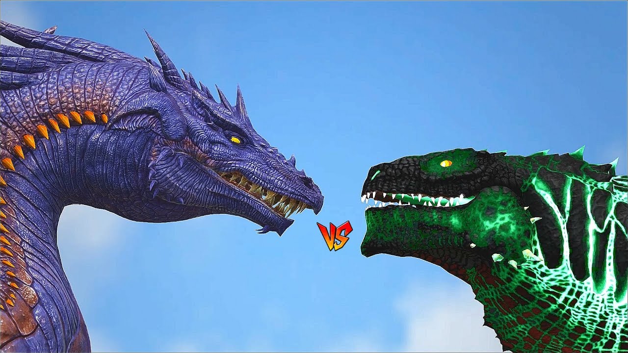 Ark Survival - DRAGON vs ZILLA/TITANOSAURUS/ALPHA DEATHWORM [Ep.361]