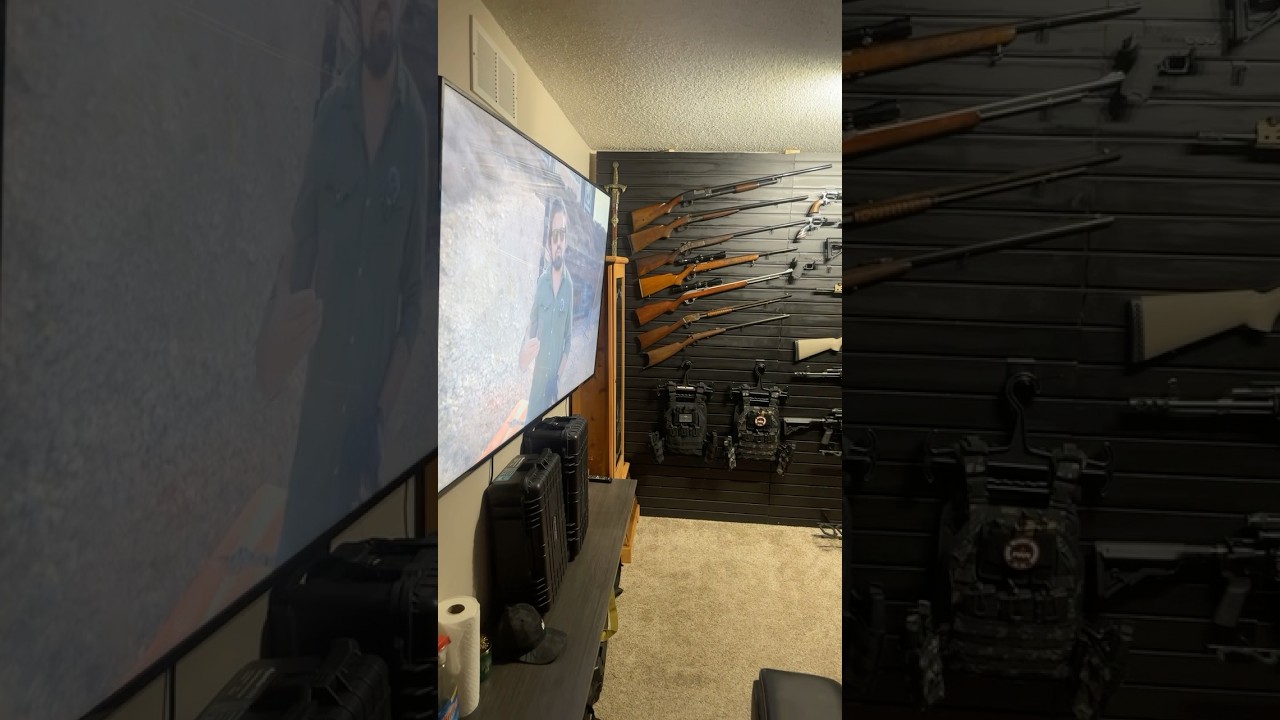 DIY slatboard gun wall for under 300$ #airsoft #america #secondamendment #gunroom #mancave