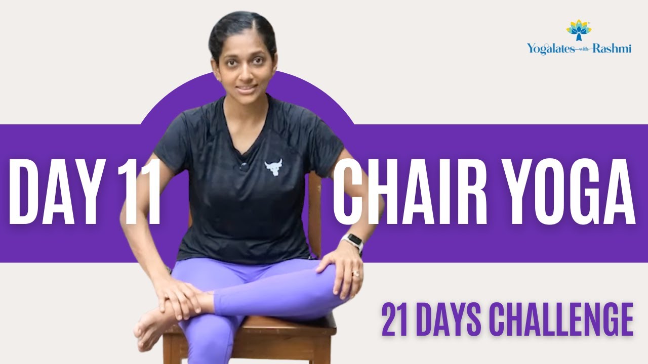 Day 11 | 21 Days Chair Yoga | Fun Chair Dance Workout | Yogalates with Rashmi