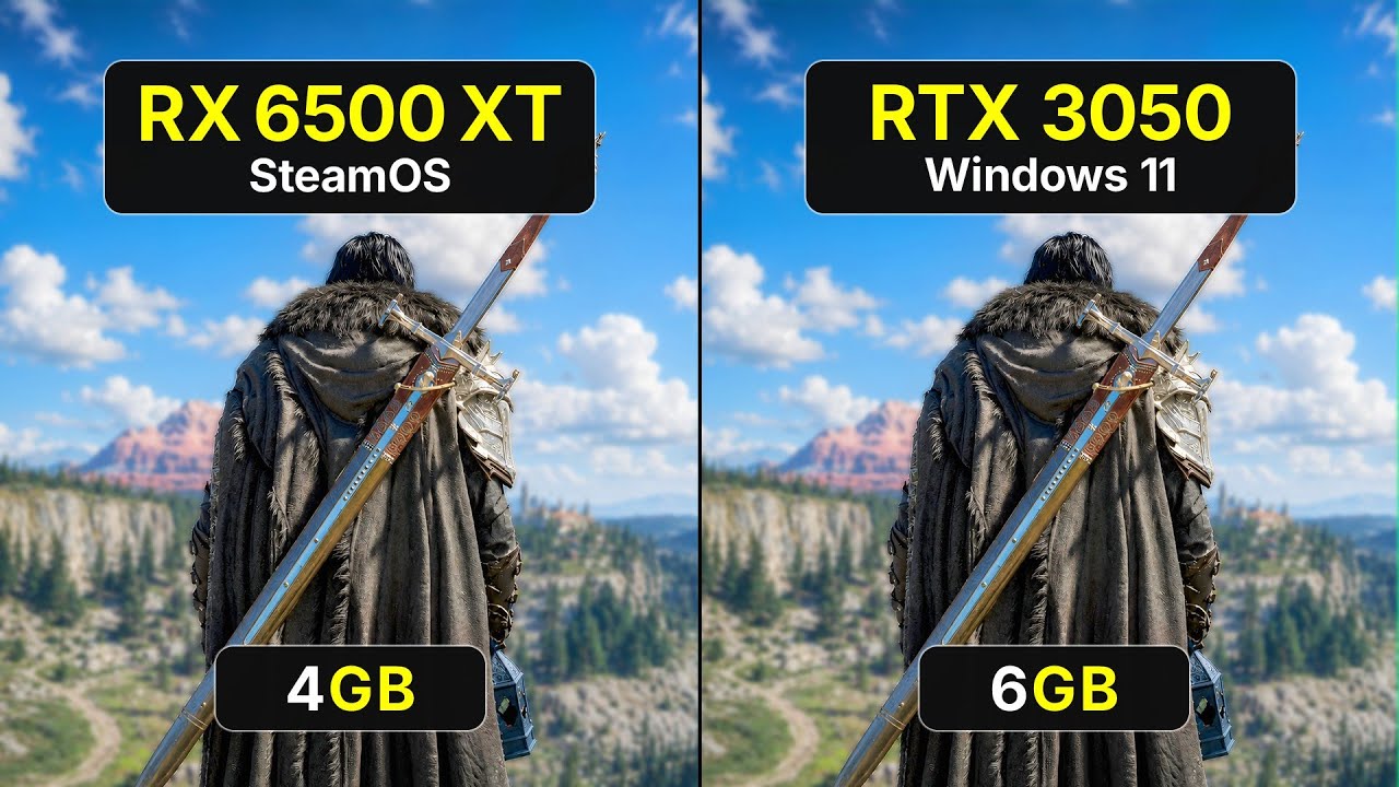 RX 6500 XT vs RTX 3050 in 2026 🔥 SteamOS vs Windows 11 Benchmarks