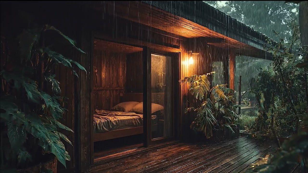 NO ADS | Drift Into Deep Sleep Instantly | Rain & Piano Background for Study, Work, Focus