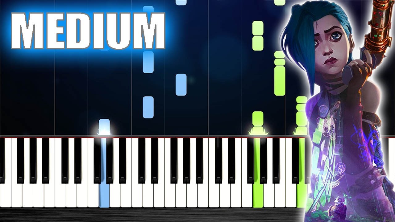 Imagine Dragons x J.I.D - Enemy (Arcane League of Legends) - Piano Tutorial (MEDIUM) by PlutaX