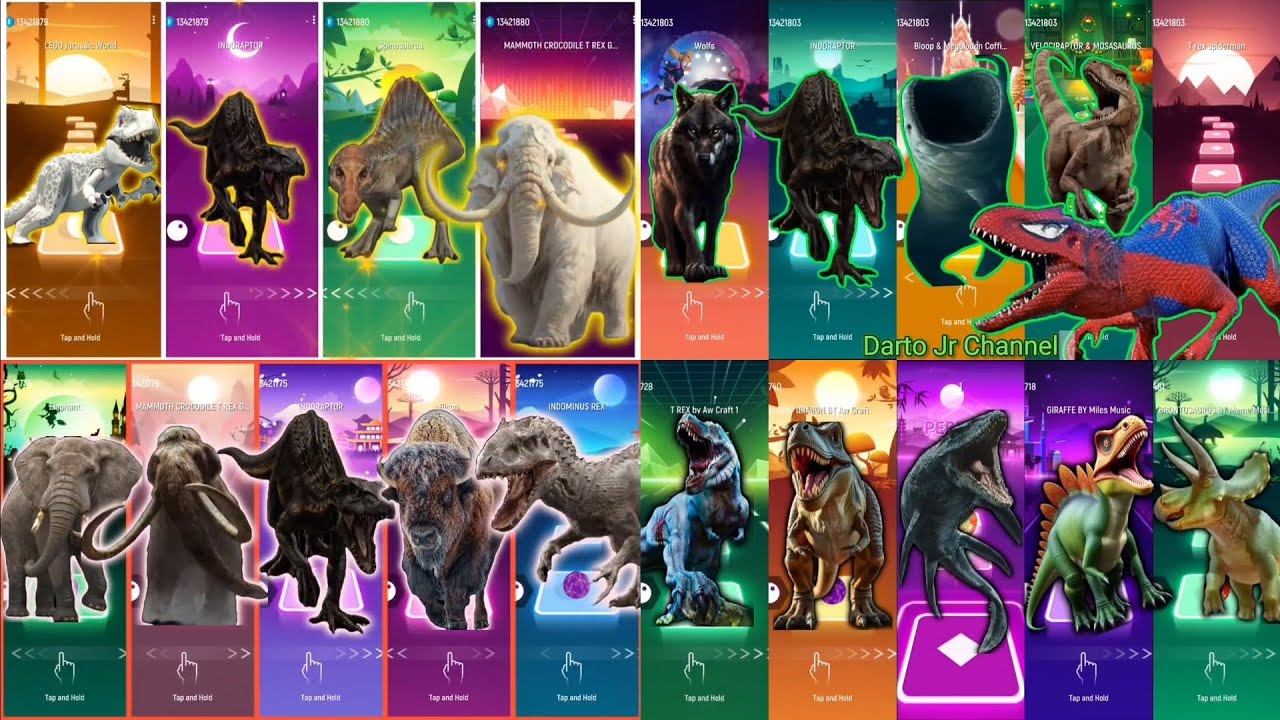 Creepy Indoraptor vs Creepy T-Rex vs Creepy Mosasaur vs Creepy Triceratops 