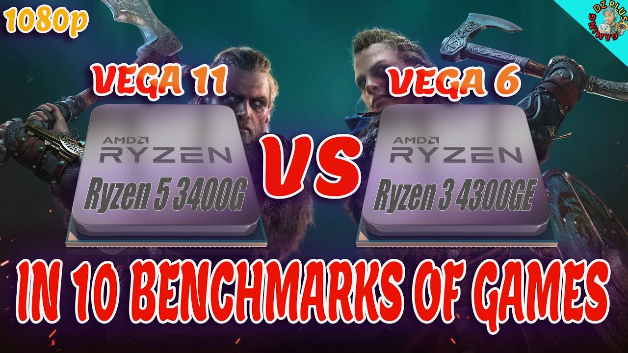 RYZEN 5 3400G VS RYZEN 3 4300GE🤔IN 10 BENCHMARKS OF GAMES