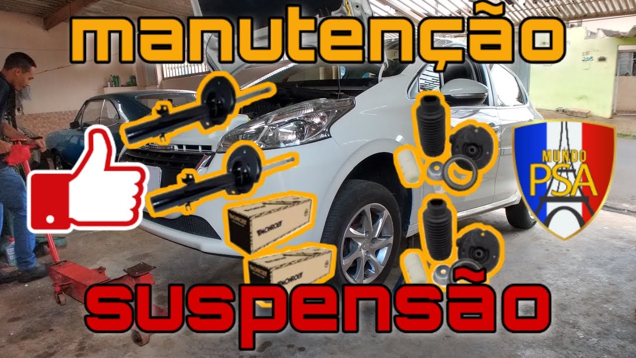 troca dos amortecedores e rolamento traseiro Peugeot 208 Citroen c3  |  canal Car Play