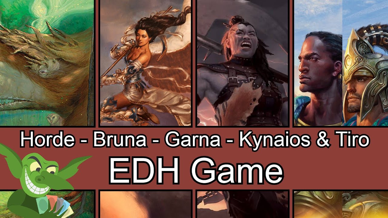 Horde of Notions vs Bruna vs Garna vs Kynaios & Tiro EDH / CMDR game play for Magic: The Gathering