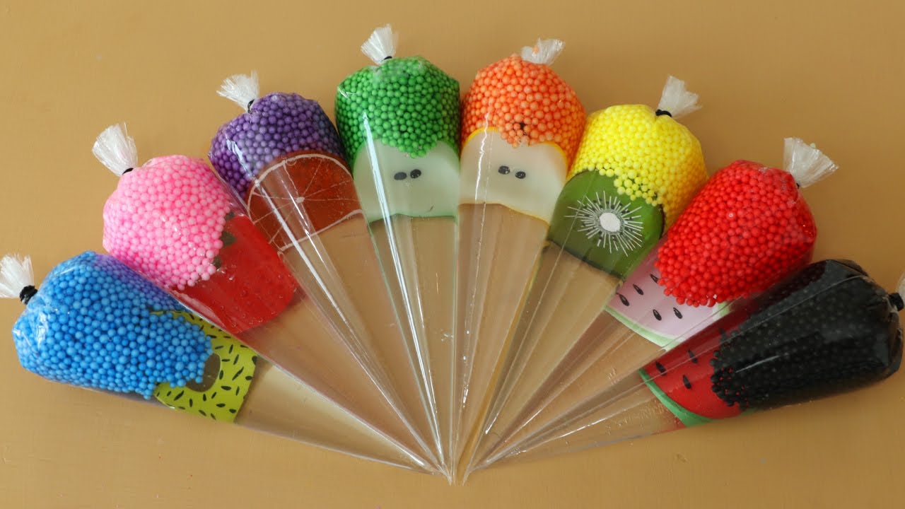 Making Fruit Crunch Slime with Piping Bags! Most Satisfying Slime Video★ASMR★#ASMR #PipingBags