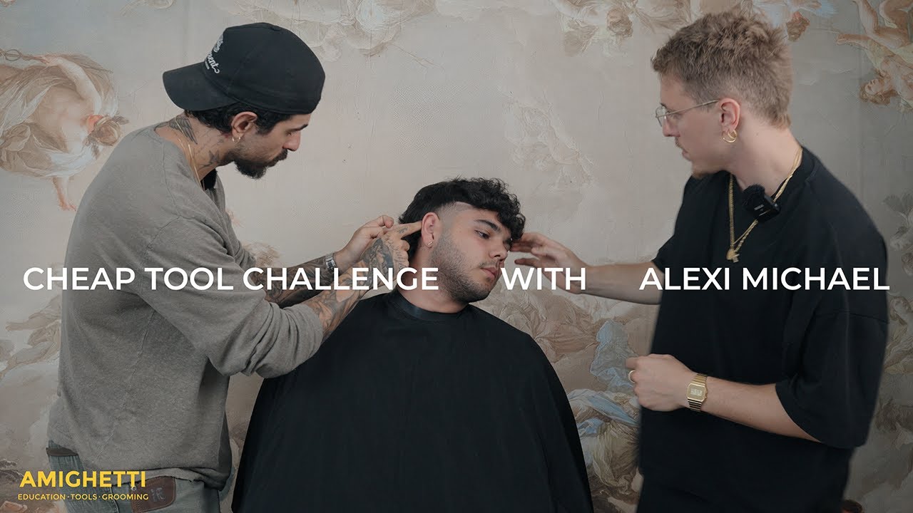 CHEAP TOOL CHALLENGE ✂️ | WITH ALEXI MICHAEL | Step by Step Barber Cutting Men's Modern Mullet