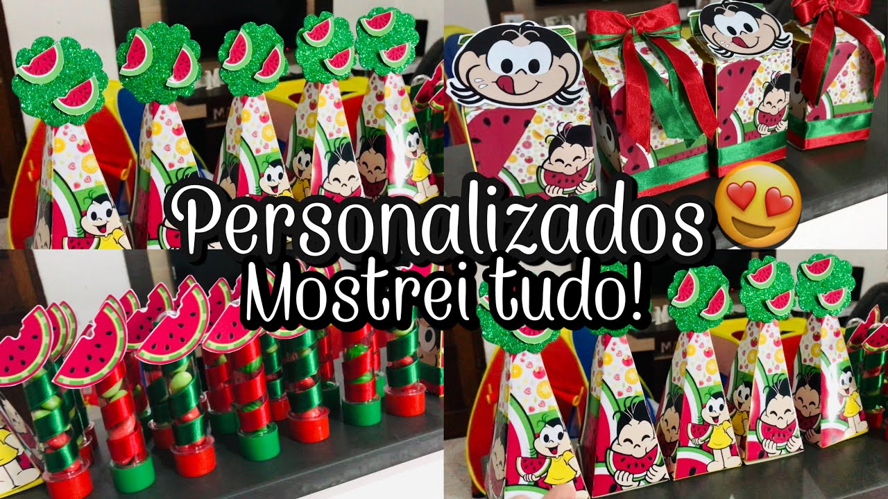 PERSONALIZADOS TEMA MAGALI - ESTÁ TUDO LINDO - MOSTREI OS DETALHES ❤️😍
