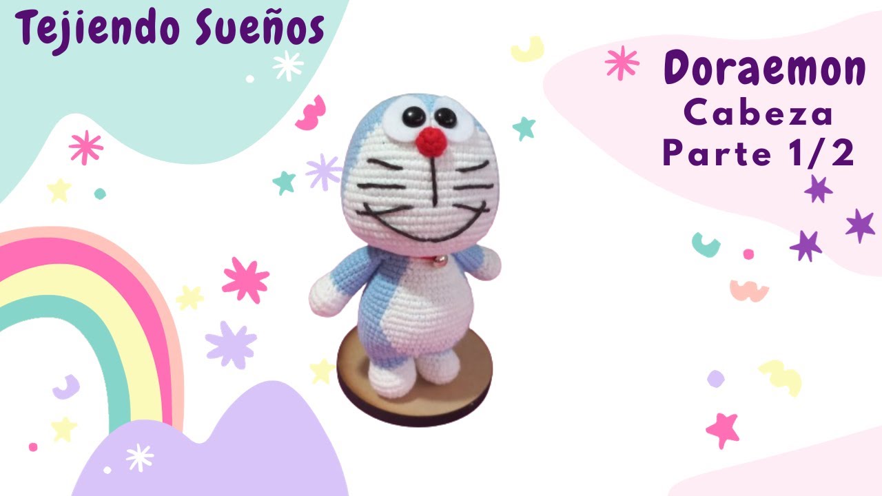 Doraemon 😻 parte 3 - Cabeza 1/2 #doraemon #amigurumi #amigurumis #crochet #tejiendosueños