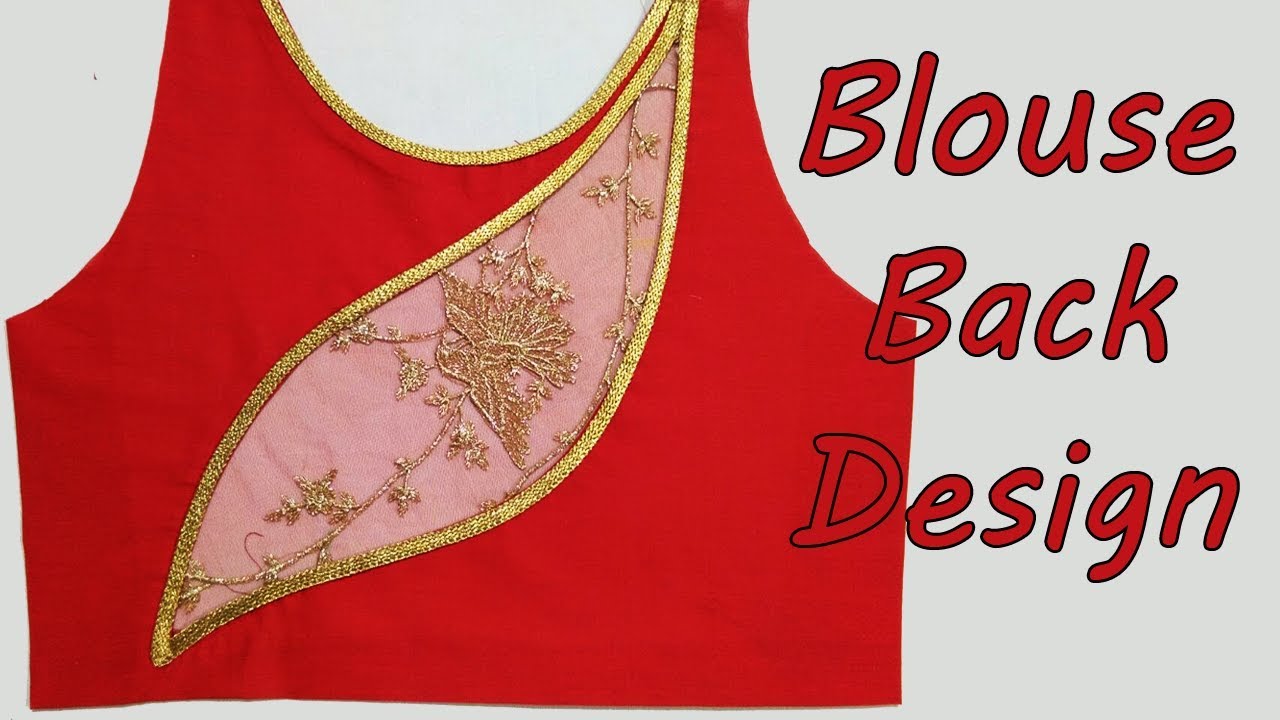 Very Beautiful Blouse Back Design Easy Cutting And Stitching, Blouse Back Neck Design