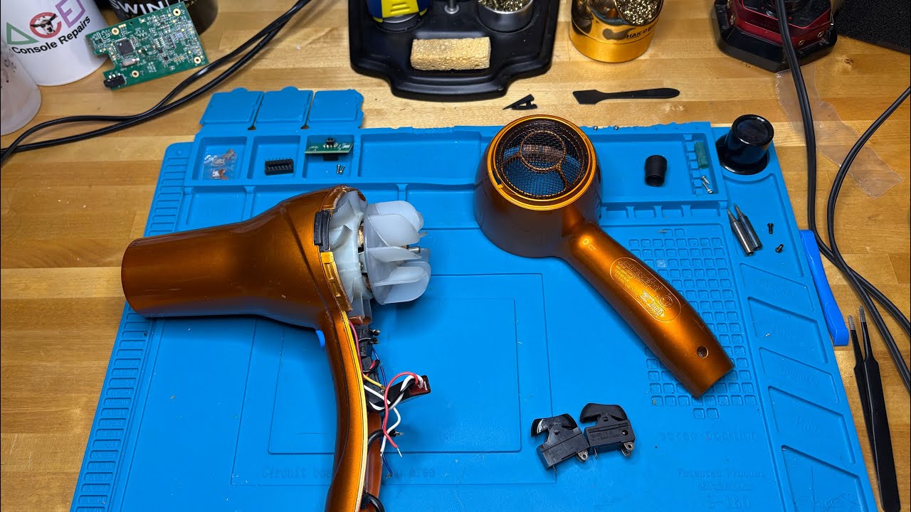 Hairdryer switch replacement didn’t go as planned 