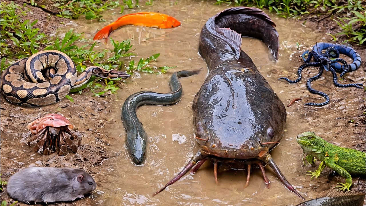Exploring Small Pond – Catch Aquarium Fish, Eel and Frog Babies