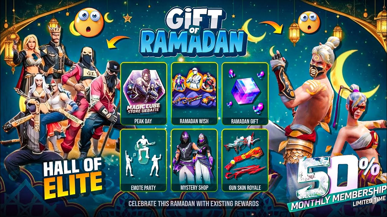 GIFT OF RAMADAN🤩EVENT FREE FIRE || RAMADAN WISH EVENT FREE FIRE || FREE FIRE RAMADAN EVENT 