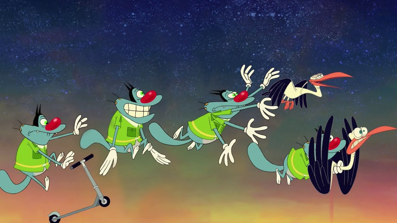 हिंदी Oggy and the Cockroaches 😂 एक पक्षी की तरह  🐦Hindi Cartoons for Kids