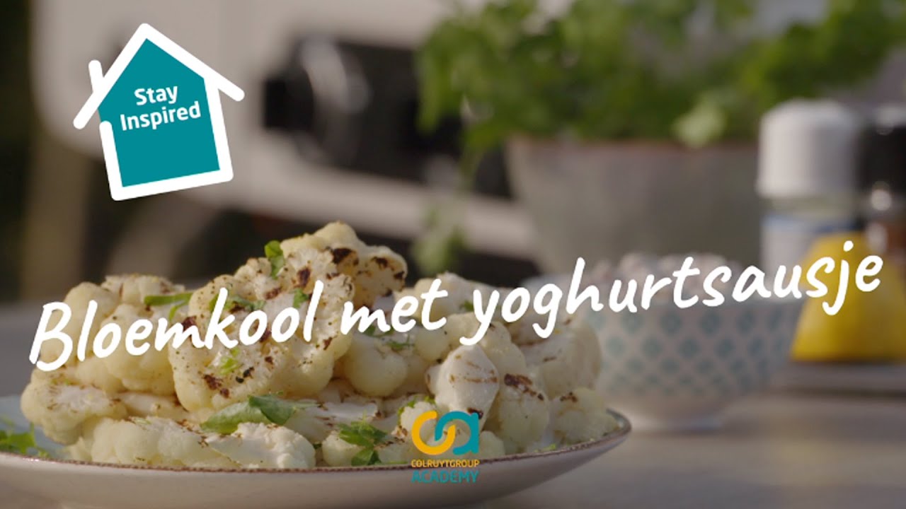 Bloemkool op de BBQ met een yoghurtsausje