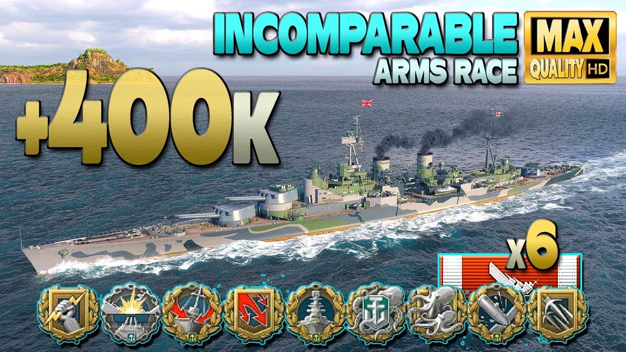 Incomparable: линкор с +400k на карте Loop - World of Warships