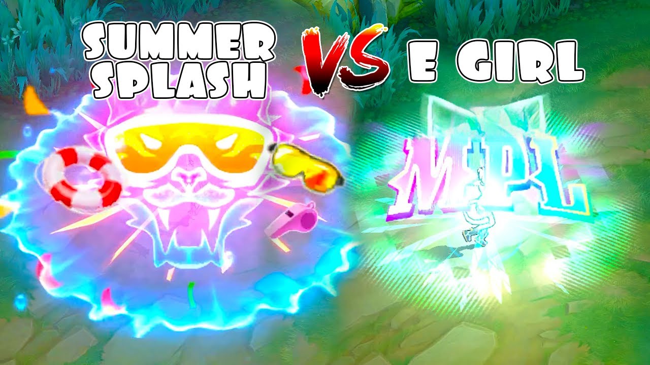Wanwan Summer Splash VS E Girl | Summer VS MPL Skin Comparison