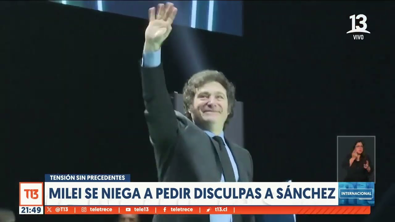 Milei se niega a pedir disculpas a Sánchez