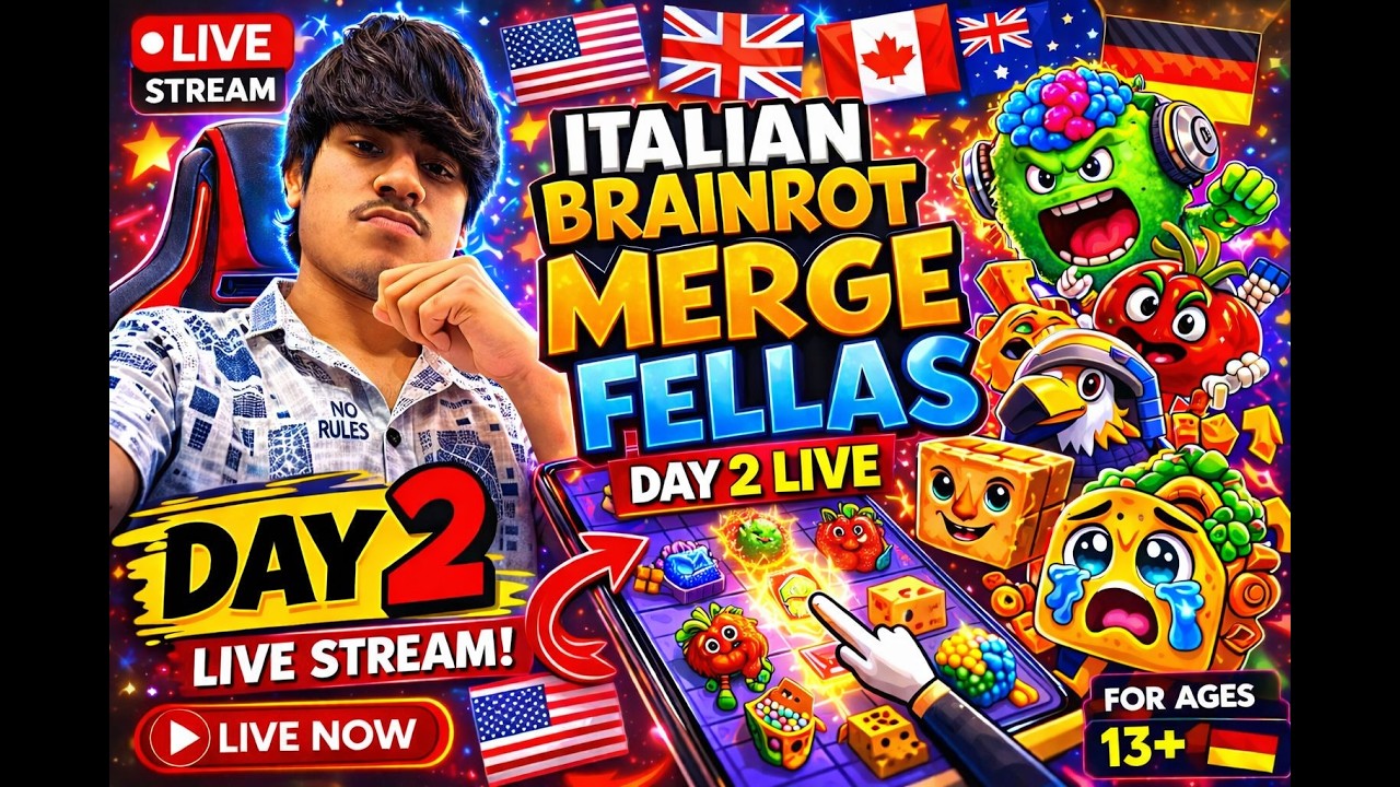 😱 Italian Brainrot Merge Fellas NEW UPDATE Live Gameplay | Day 1 Live Stream