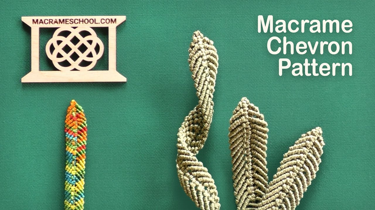 Chevron Leaf Macrame Pattern for Bracelet, Belt, Keychain, Flower