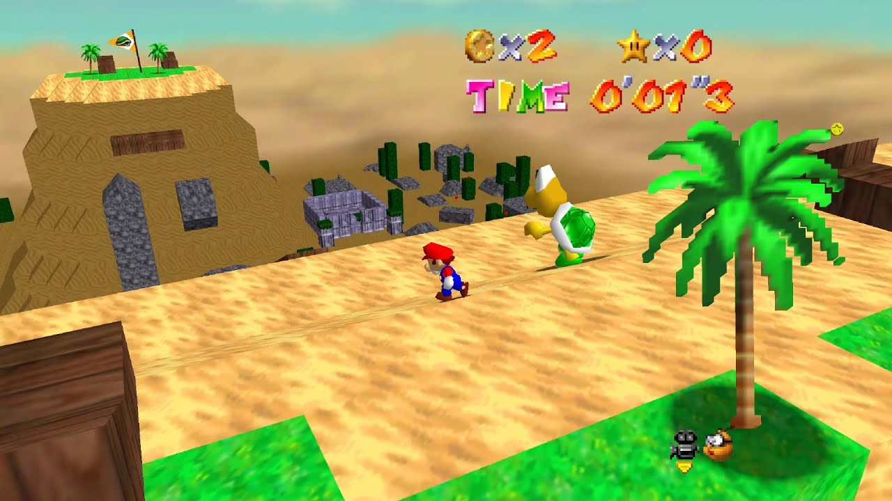 Desertly Desolate Beach (SMSS C14) by GreenyNeko - Mario Builder 64