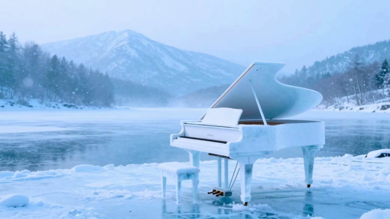 Snow & Ice Piano Music ❄️ Crystal Winter Sounds for Deep Sleep, Relaxation & Meditation