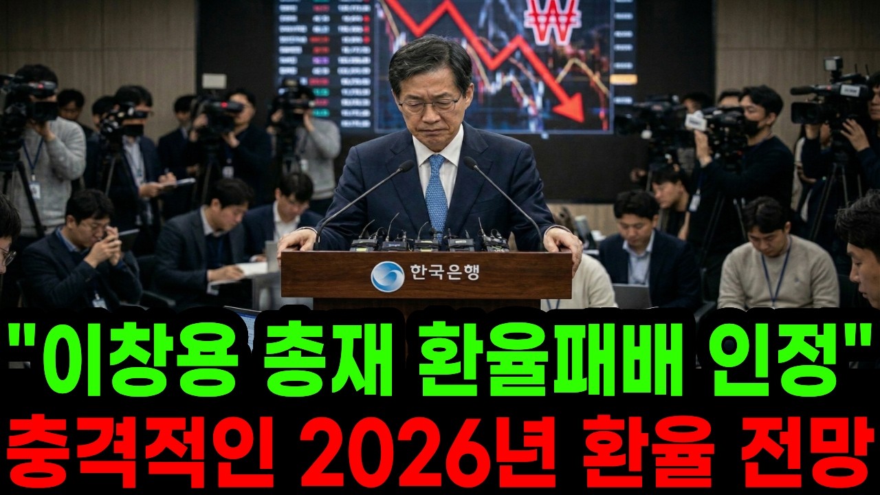 &ldquo;이창용 총재 환율패배 인정&rdquo; 충격적인 26년환율전망
