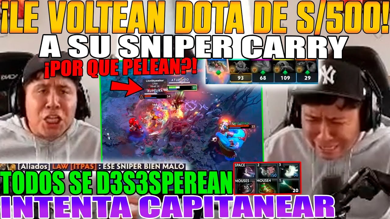 LE VOLTEAN DOTA DE S/500!! MACARIUS INTENTA CAPITANEAR A ULTIMO MOMENTO. TEAM LO IGNORA Y SE REGALAN